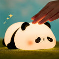Lying Flat Panda Night Light,Silicone Dimmable Nursery Nightlight, Rechargeable Bedside Touch Lamp.