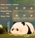 Lying Flat Panda Night Light,Silicone Dimmable Nursery Nightlight, Rechargeable Bedside Touch Lamp.